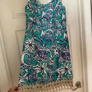 Lilly Pulitzer Shift - Gold Detail - Size 4